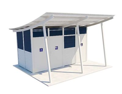 Capricorn 3 Standard Toilet Building with Ironstone and Shale Grey colour scheme